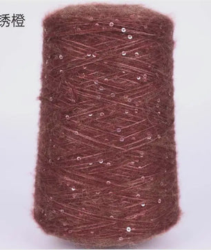 Zacht Pluche Mohair Garen met Pailletten - Kleurrijk Brei-, Haak- en Naaigaren (520g)