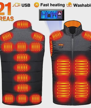 Verwarmd Vest Dames Heren - USB Elektrisch Verwarmbaar Padded Vest voor Buitenactiviteiten & Outdoor