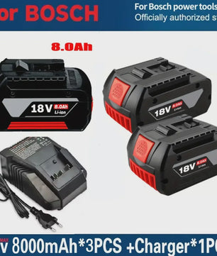 Bosch 18V 8.0Ah Li-Ion Accu Vervangend voor BAT609/BAT609G - Krachtige Gereedschapsbatterij