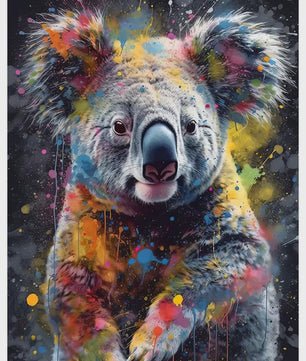 Abstracte Dieren Canvas Poster: Leeuw, Tijger, Aap, Uil - Muurdecoratie Woonkamer