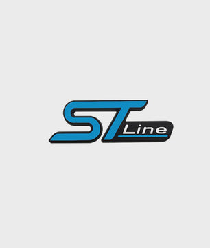 3D Metalen ST Line Grille Embleem Badge Chrome Sticker voor Ford