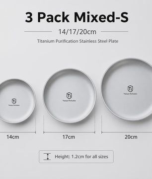 Titanium RVS Camping Borden Set - Lichtgewicht, Hygiënisch & Duurzaam (3/5 Stuks)