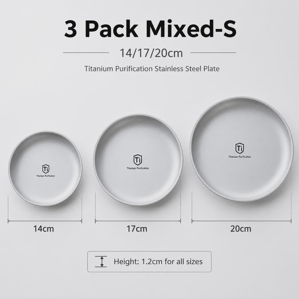 Titanium RVS Camping Borden Set - Lichtgewicht, Hygiënisch & Duurzaam (3/5 Stuks)
