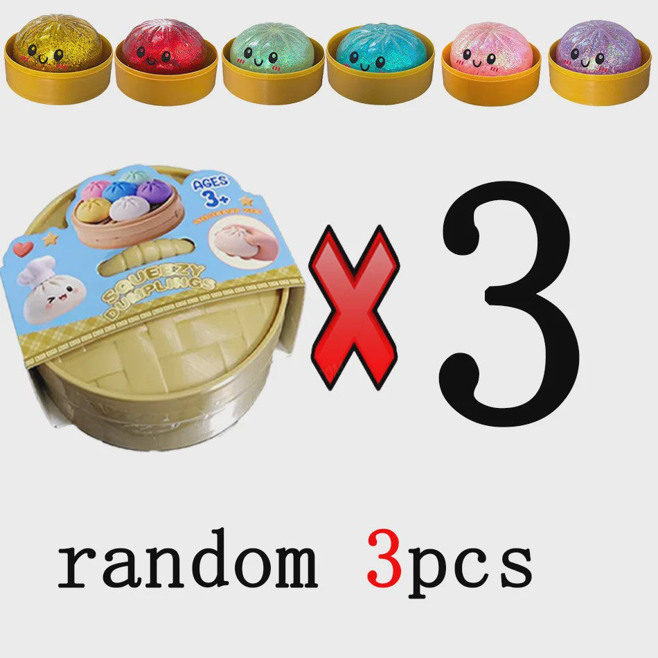 Glitter Dumpling Squishy: Zachte Stressbal voor Eindeloos Speelplezier