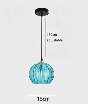 Nordic Vintage Glazen Hanglamp E27 - Verstelbaar - Stijlvol voor Keuken & Eettafel