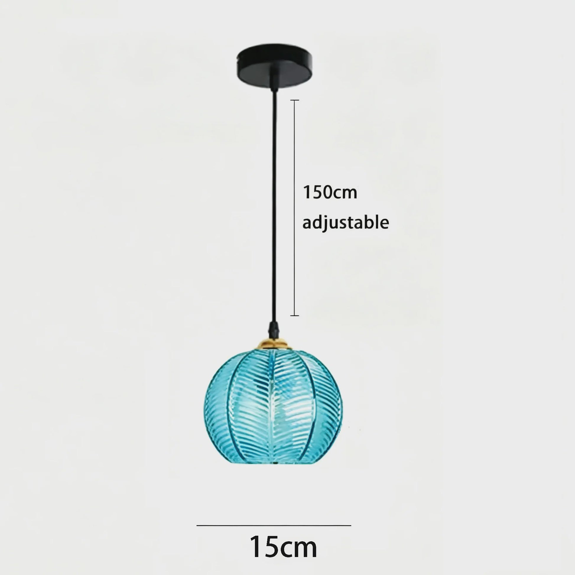 Nordic Vintage Glazen Hanglamp E27 - Verstelbaar - Stijlvol voor Keuken & Eettafel