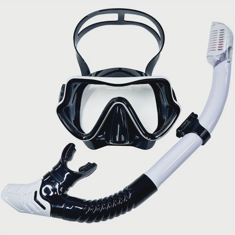 Professionele Duikbril en Snorkel Set voor Volwassenen - Panoramisch Gehard Glas