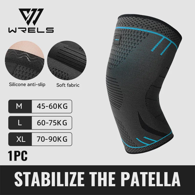 WRELS Compressie Kniebrace - Ademend, Anti-slip, Sport & Pijnverlichting