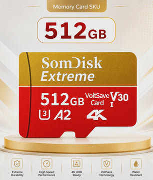 Snelle Micro SDXC Kaart 128GB/256GB/512GB/1TB/2TB - Class 10, U3, A2, 4K Video Ready