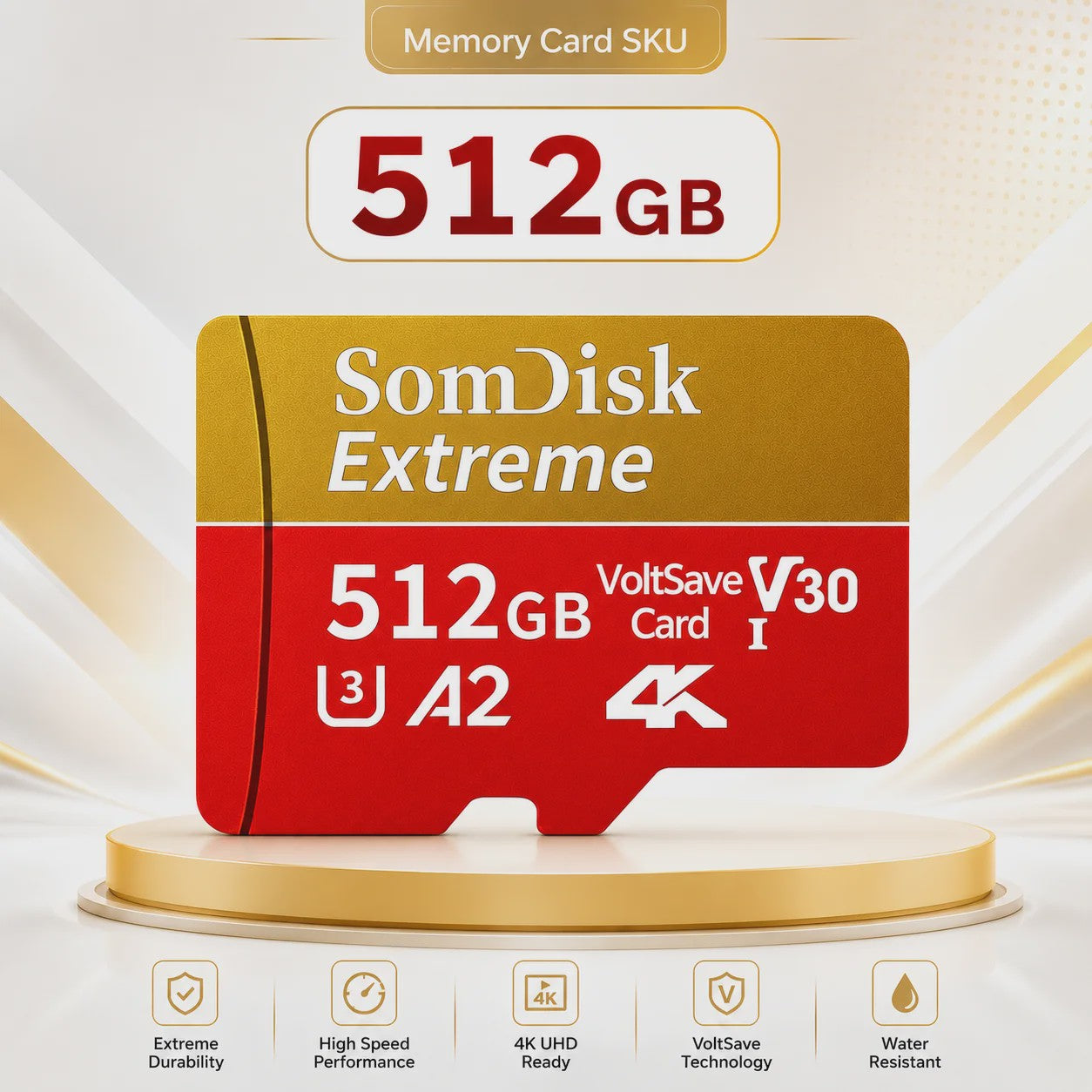 Snelle Micro SDXC Kaart 128GB/256GB/512GB/1TB/2TB - Class 10, U3, A2, 4K Video Ready