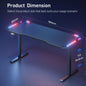 Elektrisch Verstelbaar Gaming Bureau met LED Verlichting en Carbon Fiber Oppervlak - Sit-Stand Werkstation