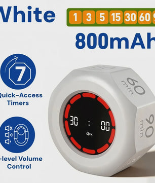 Visuele Flip Timer Kubus met LED Scherm & Gravity Sensor - Tijdmanagement Tool