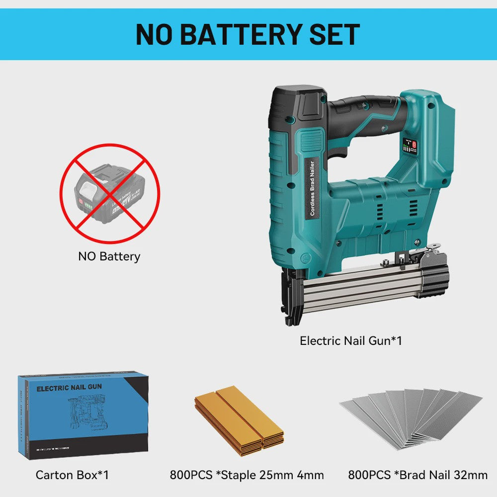 YEARTOP 2-in-1 Accu Tack- en Nagelpistool - Brushless Motor, Krachtig, Makita 18V Compatibel