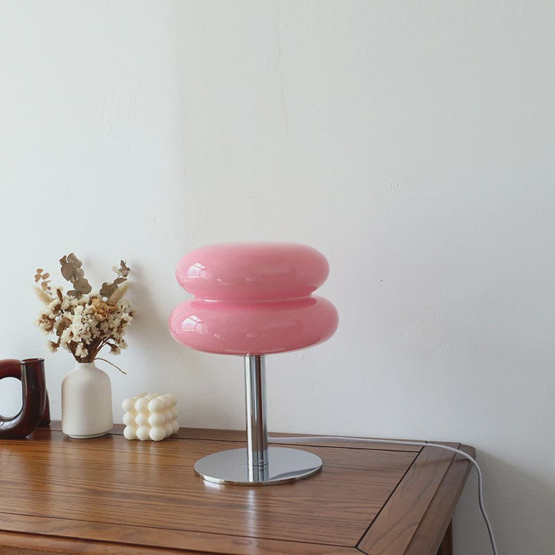 Macaron Glazen Tafellamp - Sfeervolle Verlichting met Trichromatische Dimming