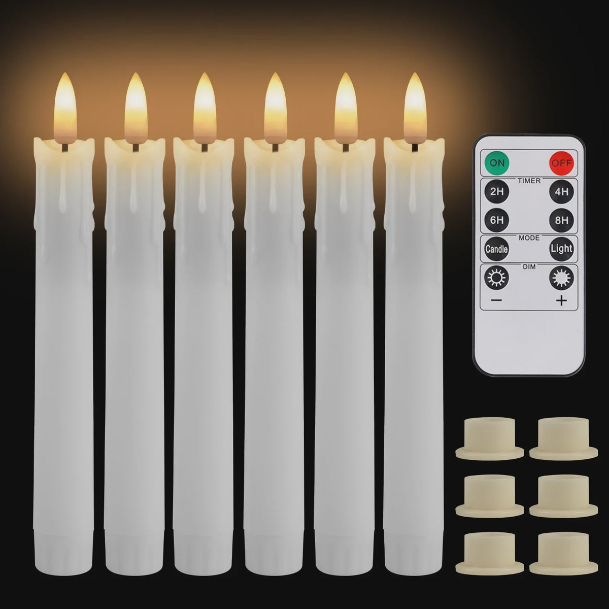 LED Flamlamp Kaarsen (6/18/24 stuks) met Afstandsbediening - Veilige Sfeerverlichting