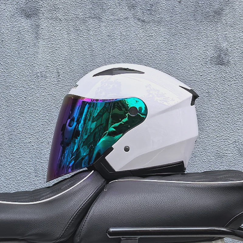 Motorhelm Heren Dames Universeel Vier Seizoenen Dubbel Vizier