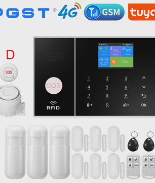 Tuya Smart Home Beveiligingssysteem met 4G WiFi, APP Meldingen en Bewegingsdetector