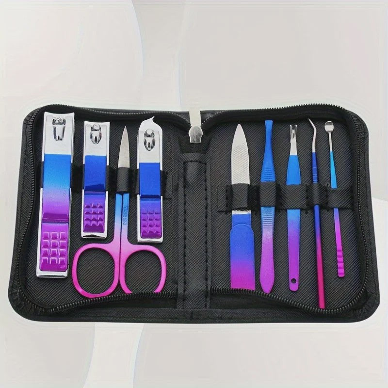 Professionele RVS Manicure & Pedicure Set (9-18 Stuks) met Precisie Tools en Reisfoedraal