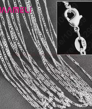 10x 925 Sterling Zilveren Collier Kettingen Set - 40-76 cm - Met Karabijnsluiting