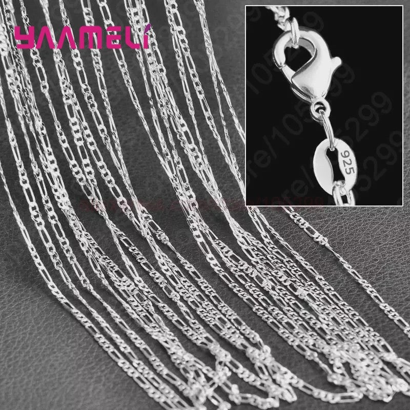 10x 925 Sterling Zilveren Collier Kettingen Set - 40-76 cm - Met Karabijnsluiting