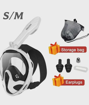 Volledig Gelaat Snorkelmasker met 180° Panoramisch Zicht & Anti-Fog