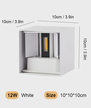 Aluminium LED Wandlamp Buiten IP65 Waterdicht - 12W/24W - Warm & Koel Wit