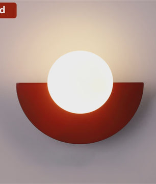Moderne Wandlamp met Bolvormige Lampenkap - LED Verlichting voor Slaapkamer & Corridor