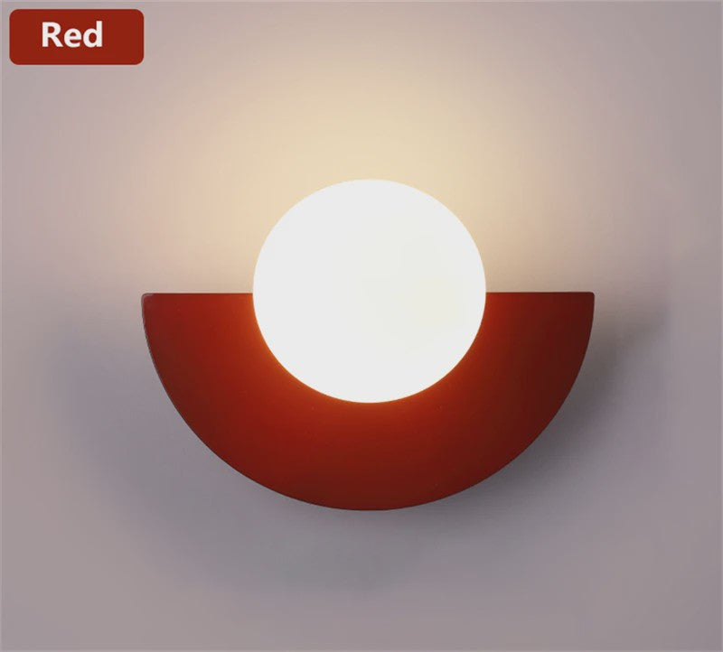 Moderne Wandlamp met Bolvormige Lampenkap - LED Verlichting voor Slaapkamer & Corridor