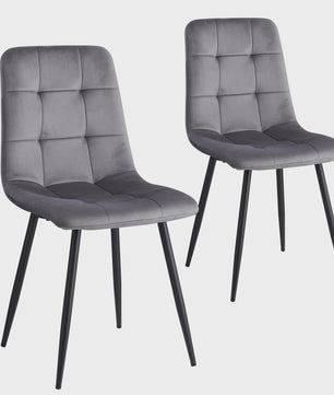 Moderne Velours Eetkamerstoelen (2/4/6 stuks) - Scandinavisch Design met Gevoerde Zitting