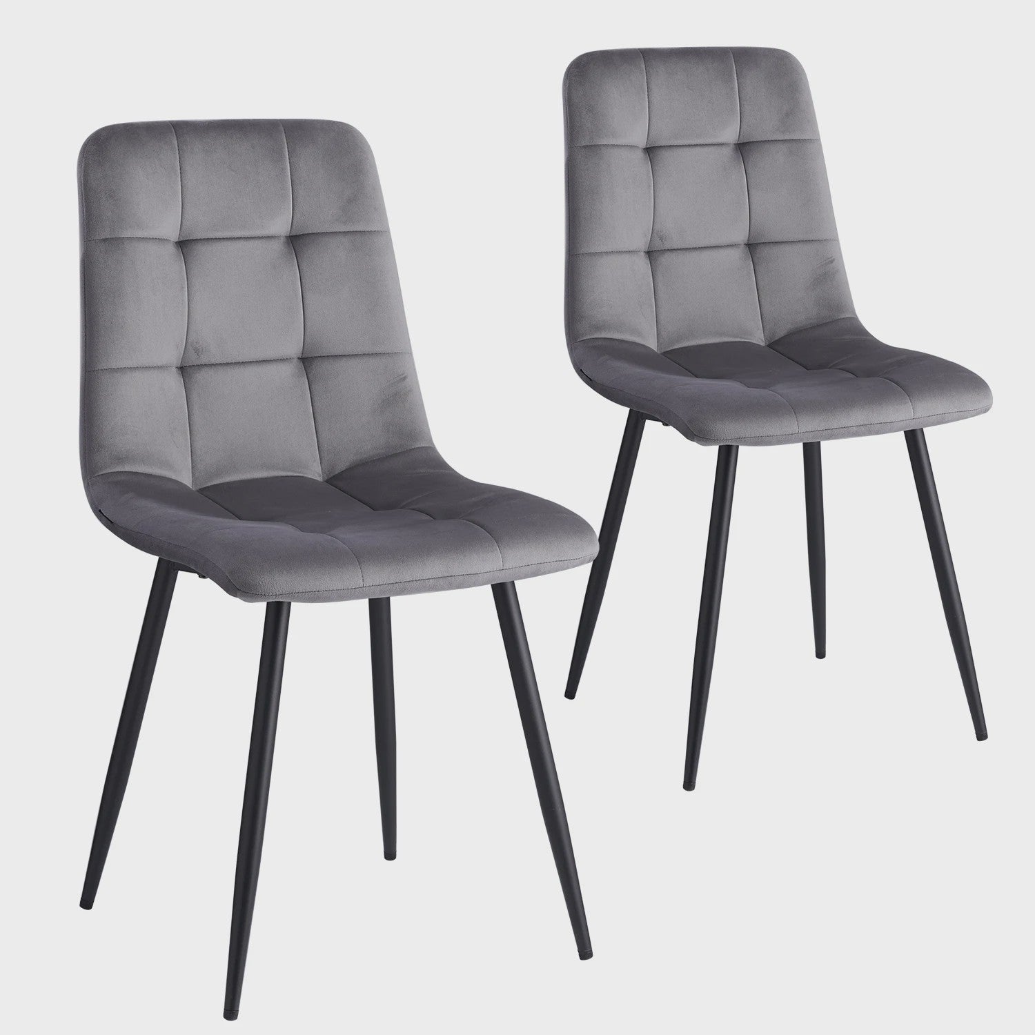 Moderne Velours Eetkamerstoelen (2/4/6 stuks) - Scandinavisch Design met Gevoerde Zitting