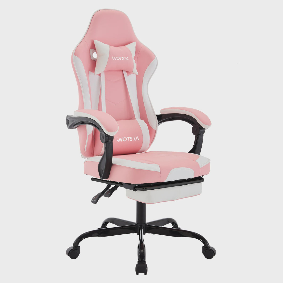 Ergonomische Gaming Stoel met Voetensteun & Lendekussen - Verstelbaar