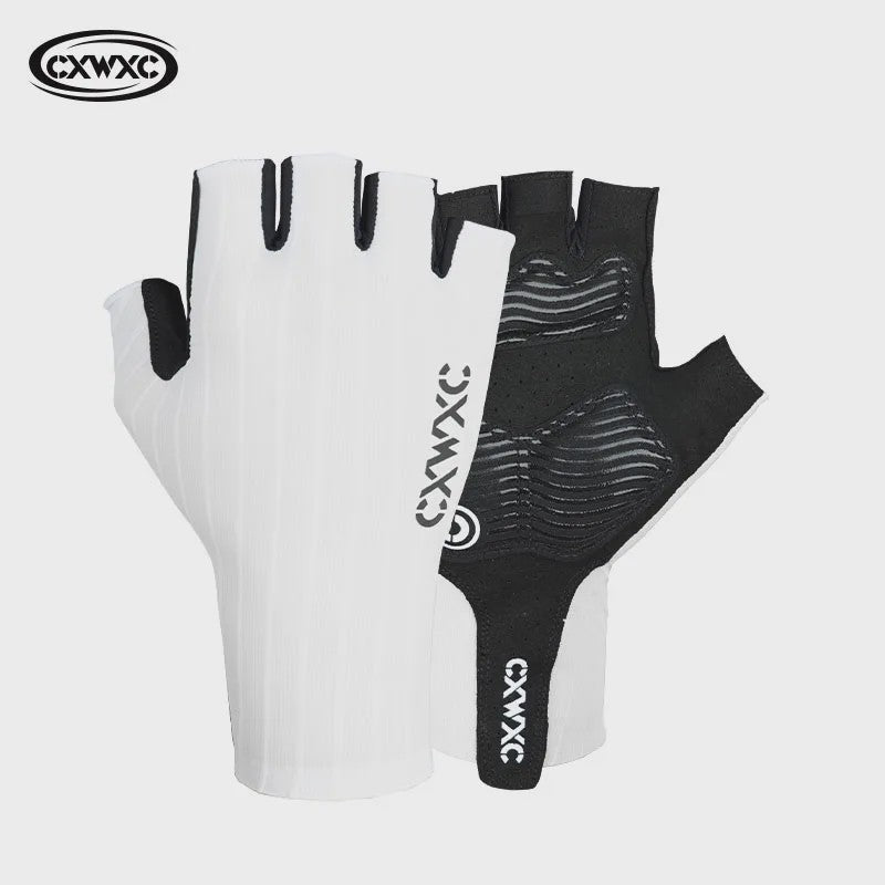 CXWXC Half Finger Fiets Handschoenen - Ademend, Anti-slip & Verlengde Polssteun voor Heren & Dames