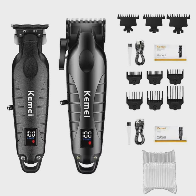 Kemei Professionele Heren Trimmer Kit - Elektrische Baard- en Haarklipper KM-2290/KM-2293/KM-1102