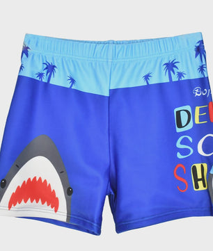 Zwemshorts Jongens - Sneldrogende Zwembroek met Dino & Haai Print