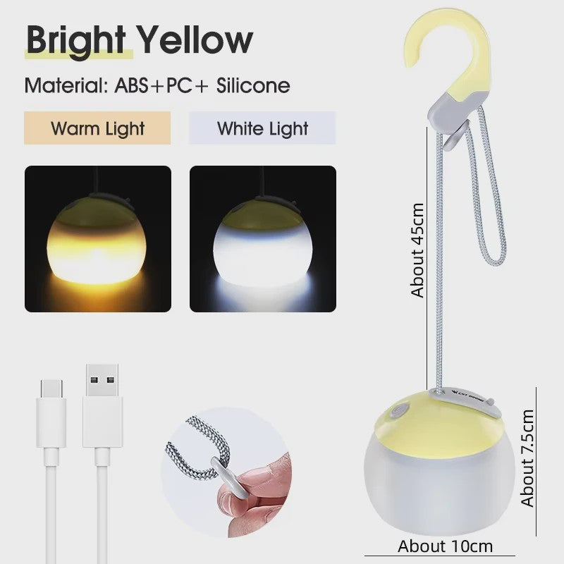 WEST BIKING Draagbare Camping Hanglamp - USB Oplaadbaar LED Kampeerlicht