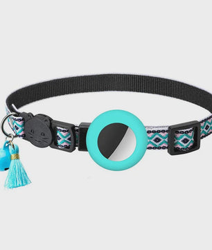 Verstelbare Halsband voor Katten en Puppy's met Airtag Houder en Belletje