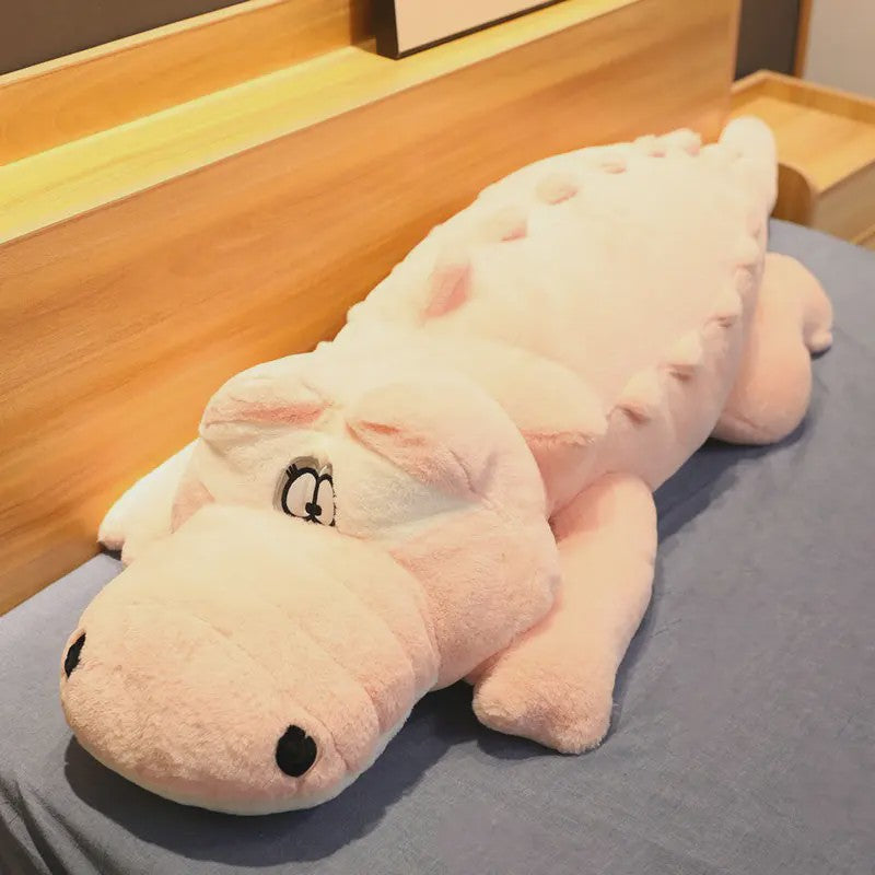 Levensgrote Pluche Alligator Knuffel - Zacht Krokodil Kussen 60-150cm