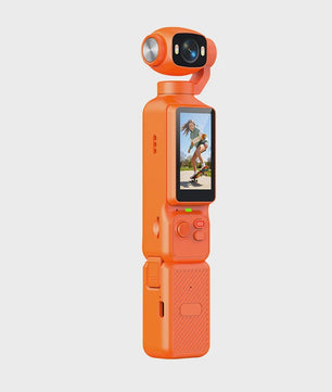 4K Handheld Gimbal Action Camera met 180° Draaibare Lens, Anti-Shake & Fill Light voor Vlogs & Outdoor Sport