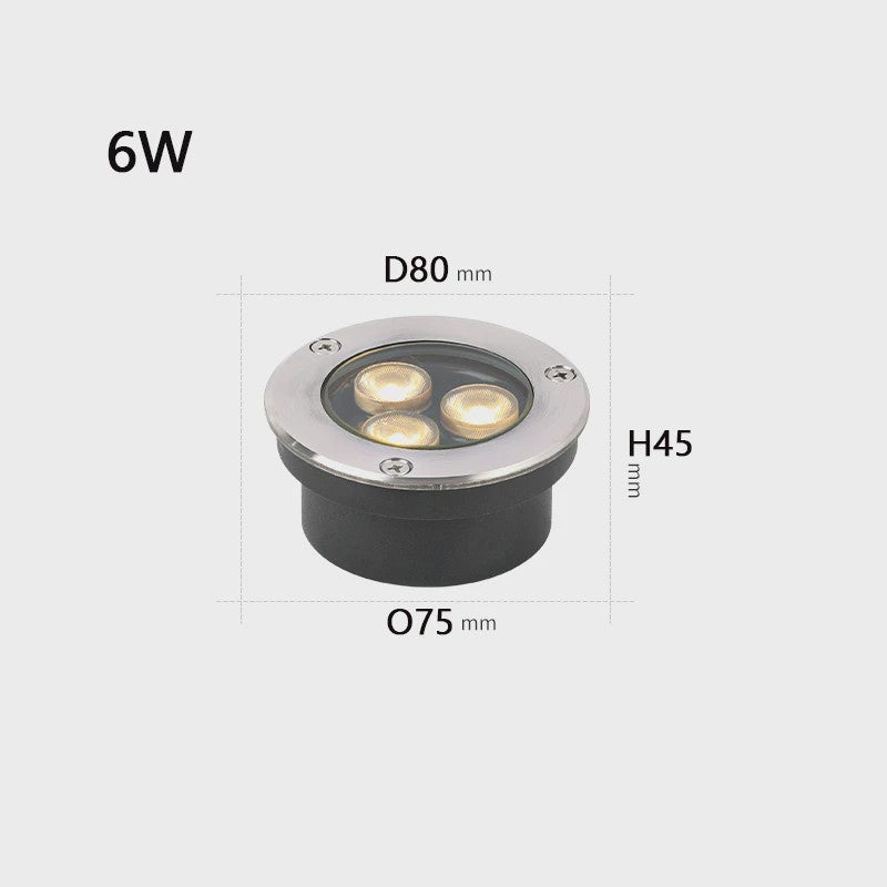Waterdichte LED Grondspot 6W/10W/12W - Vierkante Tuinverlichting Buiten