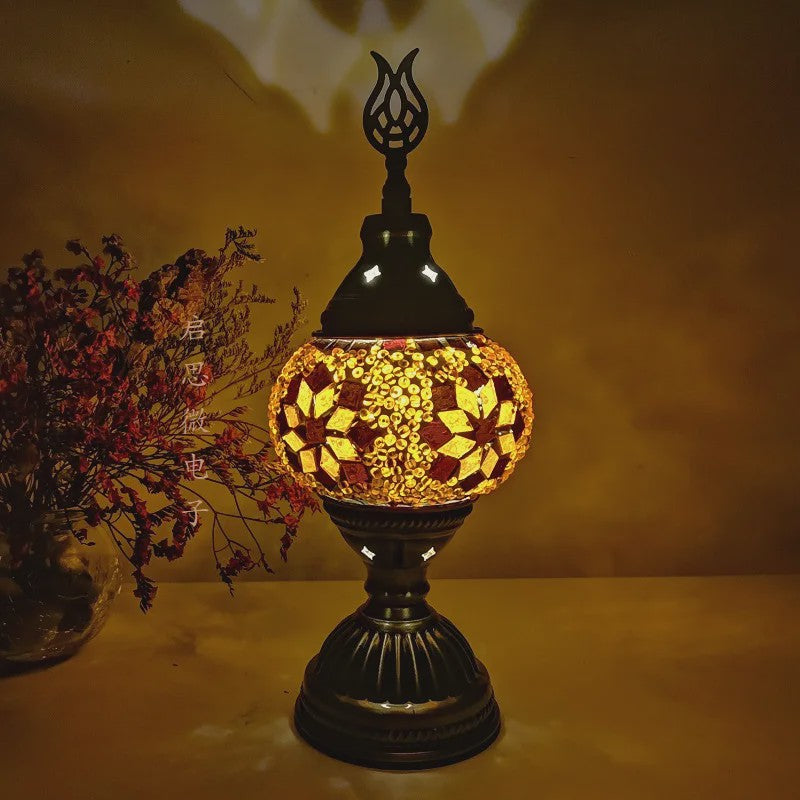 Handgemaakte Mozaïek Tafellamp - Vintage Art Deco Stijl Nachtlampje