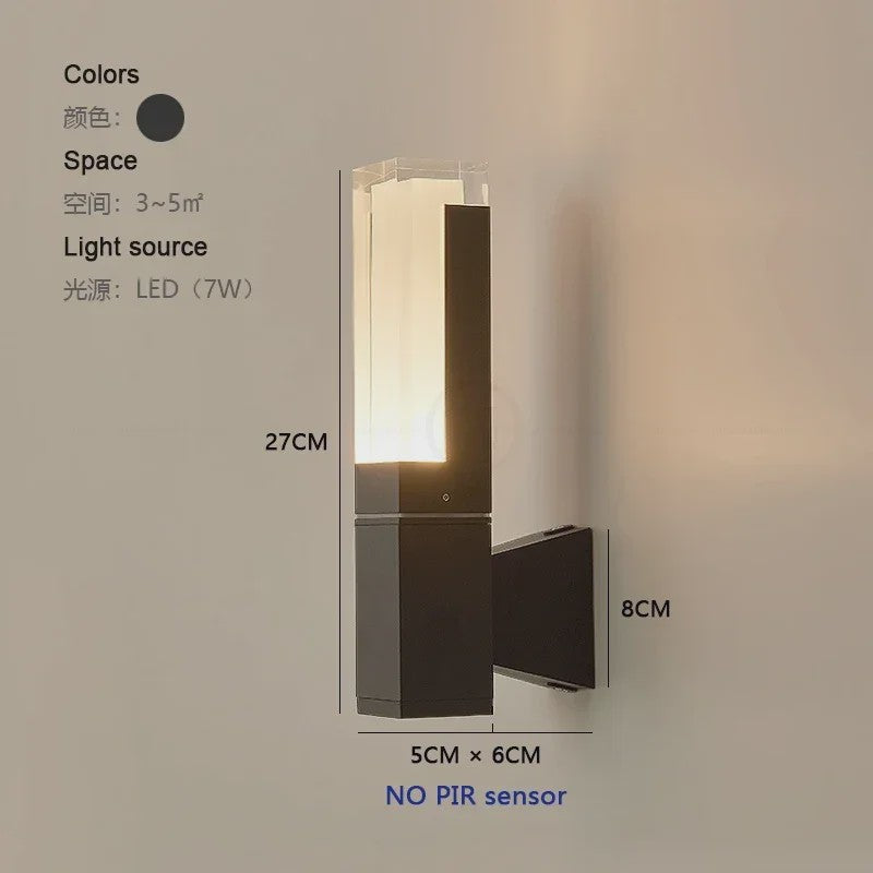 Waterdichte LED Buitenlamp met PIR Sensor - IP65 Wandlamp voor Huis, Tuin & Schutting