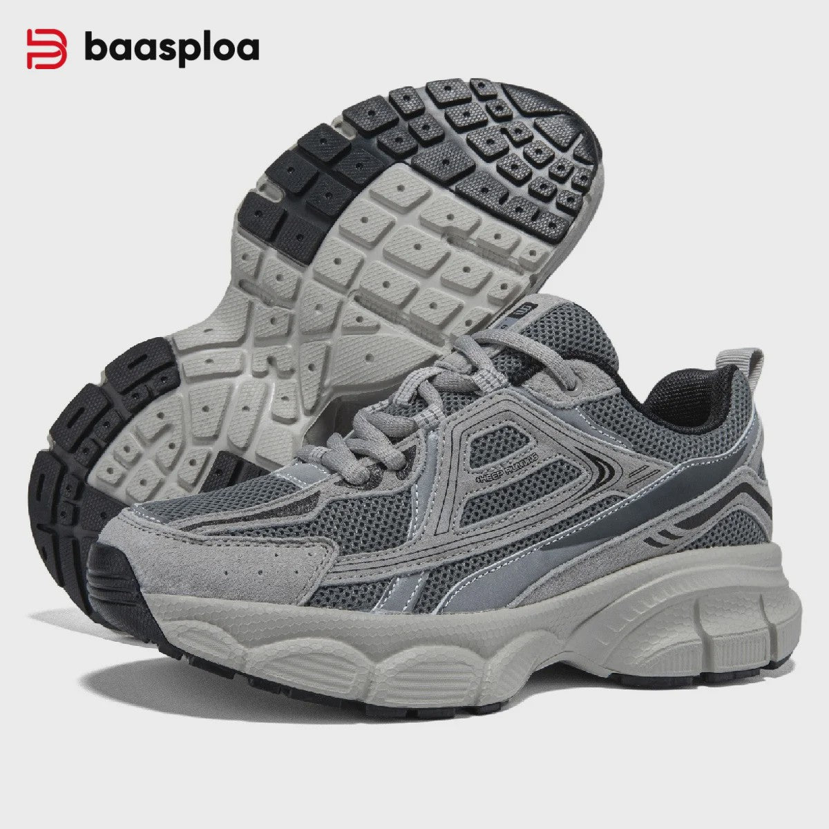 Baasploa Dames Sportschoenen - Lichtgewicht Ademende Hardloopsneakers met Anti-slip Zool
