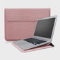 Luxe Croco Leren Laptop Sleeve & Stand voor MacBook Air/Pro 13-16 Inch