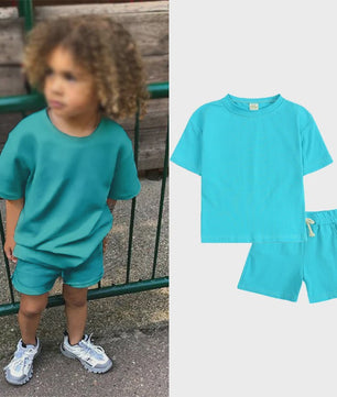 Zomer Set Kinderen: T-shirt met Korte Broek - Jongens & Meisjes Sportkleding Outfit