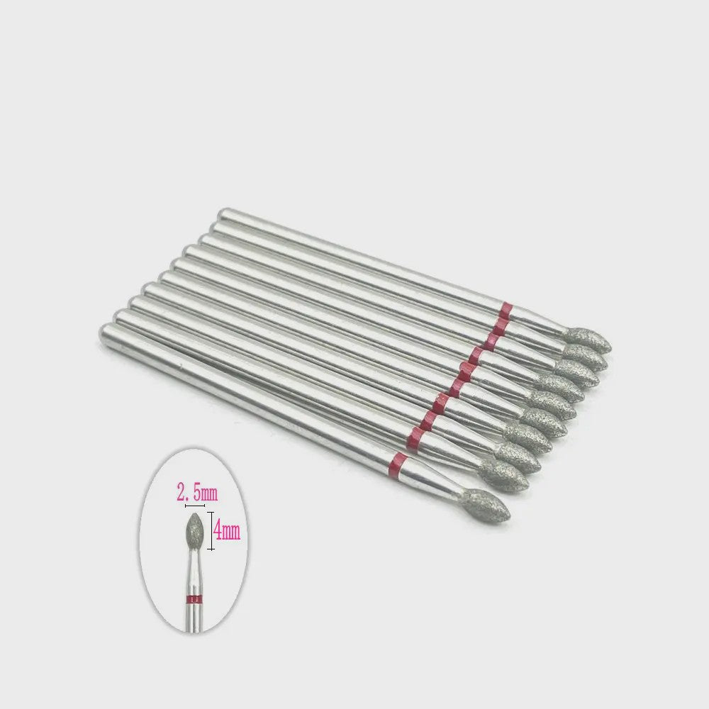 10x Diamant Freesbits Set - 2.35mm Schacht voor Tandheelkunde & Nagelstyling