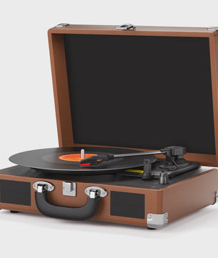 MAIO Platenspeler met Ingebouwde Stereo Speakers en Koptelefoonaansluiting - 3 Snelheden