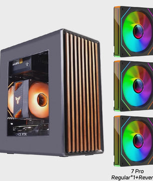 WJCOOLMAN Craftsman 3 PC Case: Stijlvolle Transparante Behuizing met Houten Accenten voor Desktop & Gaming