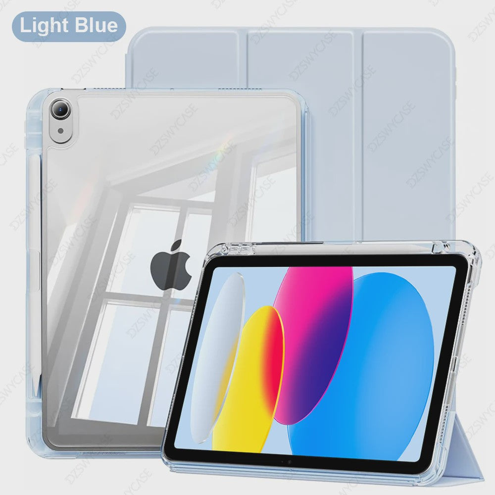 Transparante iPad Hoes met Potloodhouder & Stand - Geschikt voor iPad Air, Pro, Mini, 10.2, 9.7 inch