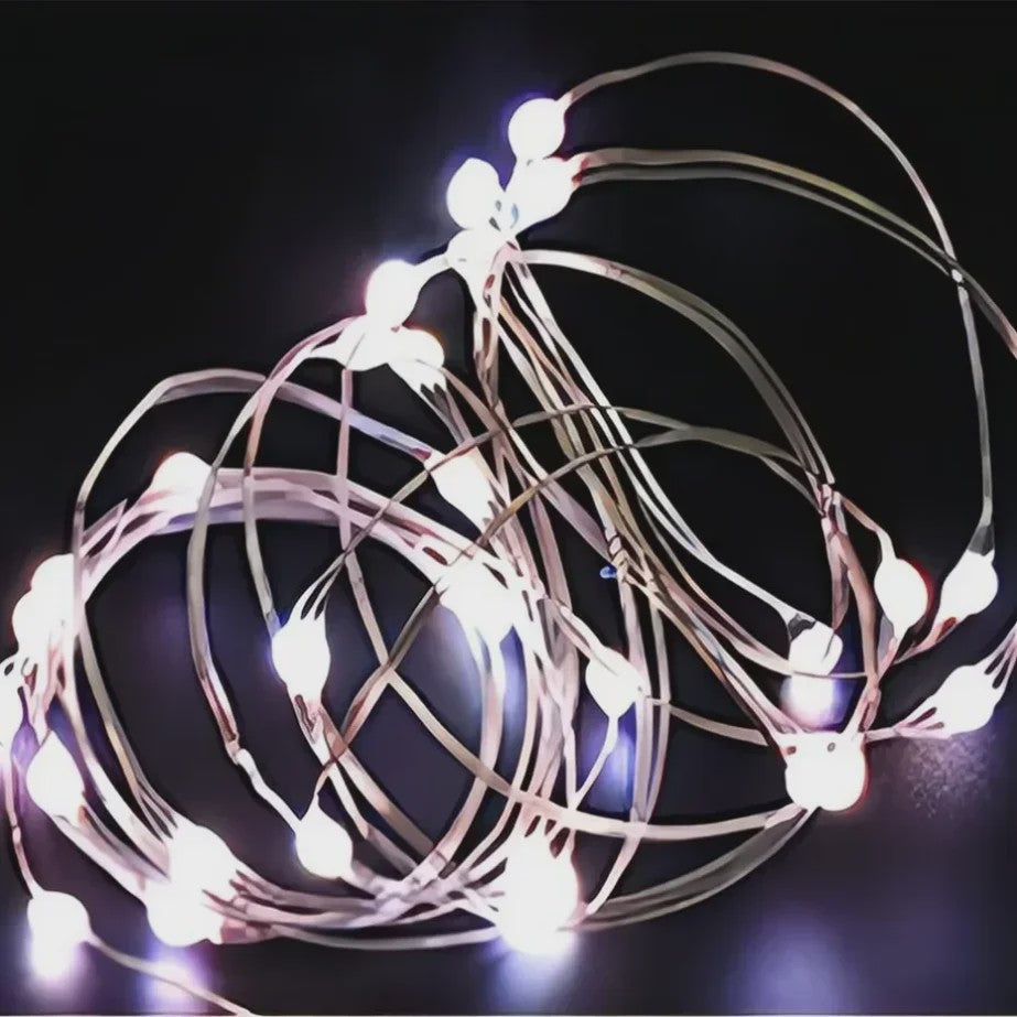 Set van 10x LED Koperdraad Lichtjes - 1m tot 5m - Sfeerverlichting voor Feest, Bruiloft, Kerst & Decoratie