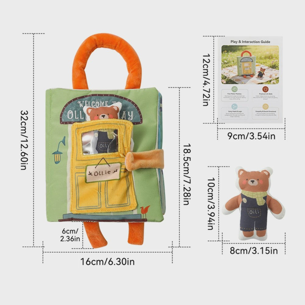 Montessori Stoffen Tissue Box Speelgoed - Educatief Sensorisch Speelgoed voor Baby's met Vinger Oefening